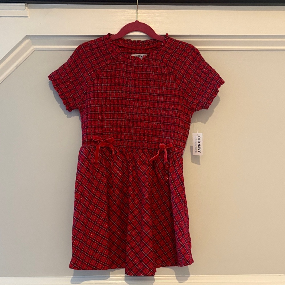 Old Navy Red Checkered Kids Dress